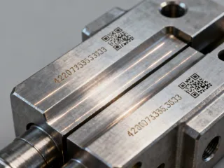 Laser marking industrial parts