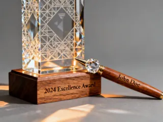 Laser engraved awards and personalization