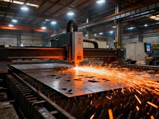 Boss fiber laser cutting metal sheet