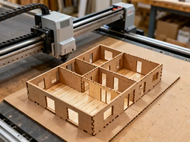 Laser cut architectural model from Boss Laser system